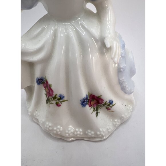 1990 Royal Doulton Figurine Of The Month, August HN 3325 Blue, White - Picture 2 of 7